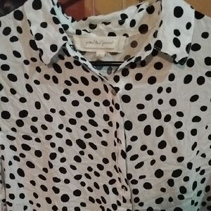 Grand & Greene Black and White Polka Dot Shirt